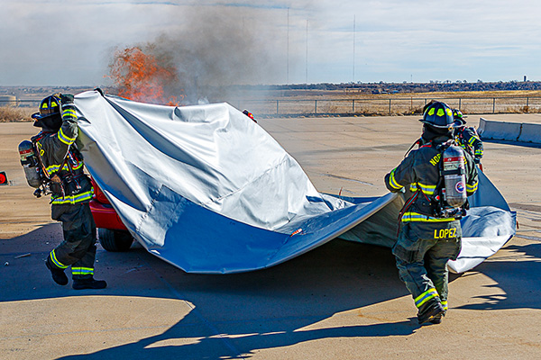 car fire blanket