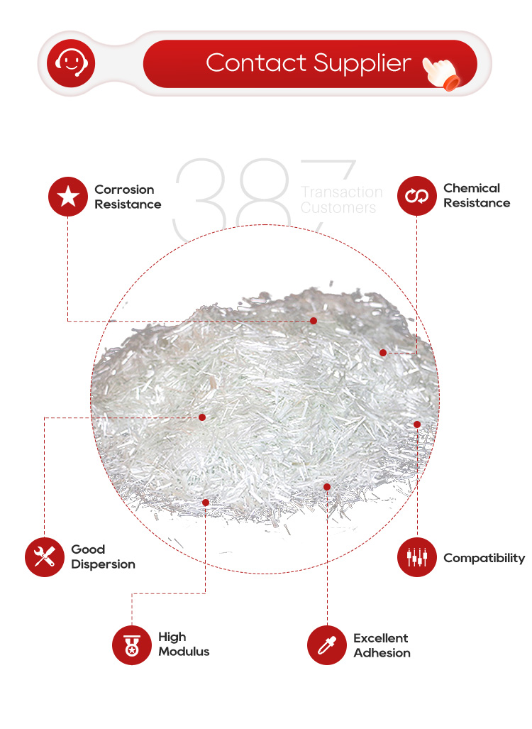 fiberlass chopped strands for concrete